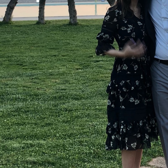 Aqua floral midi dress - Picture 3 of 3